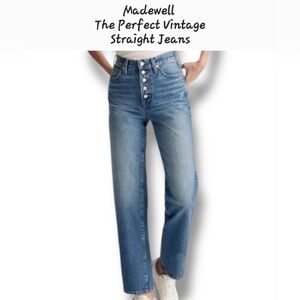 Madewell The Perfect Vintage Straight Button-fly Denim Jeans